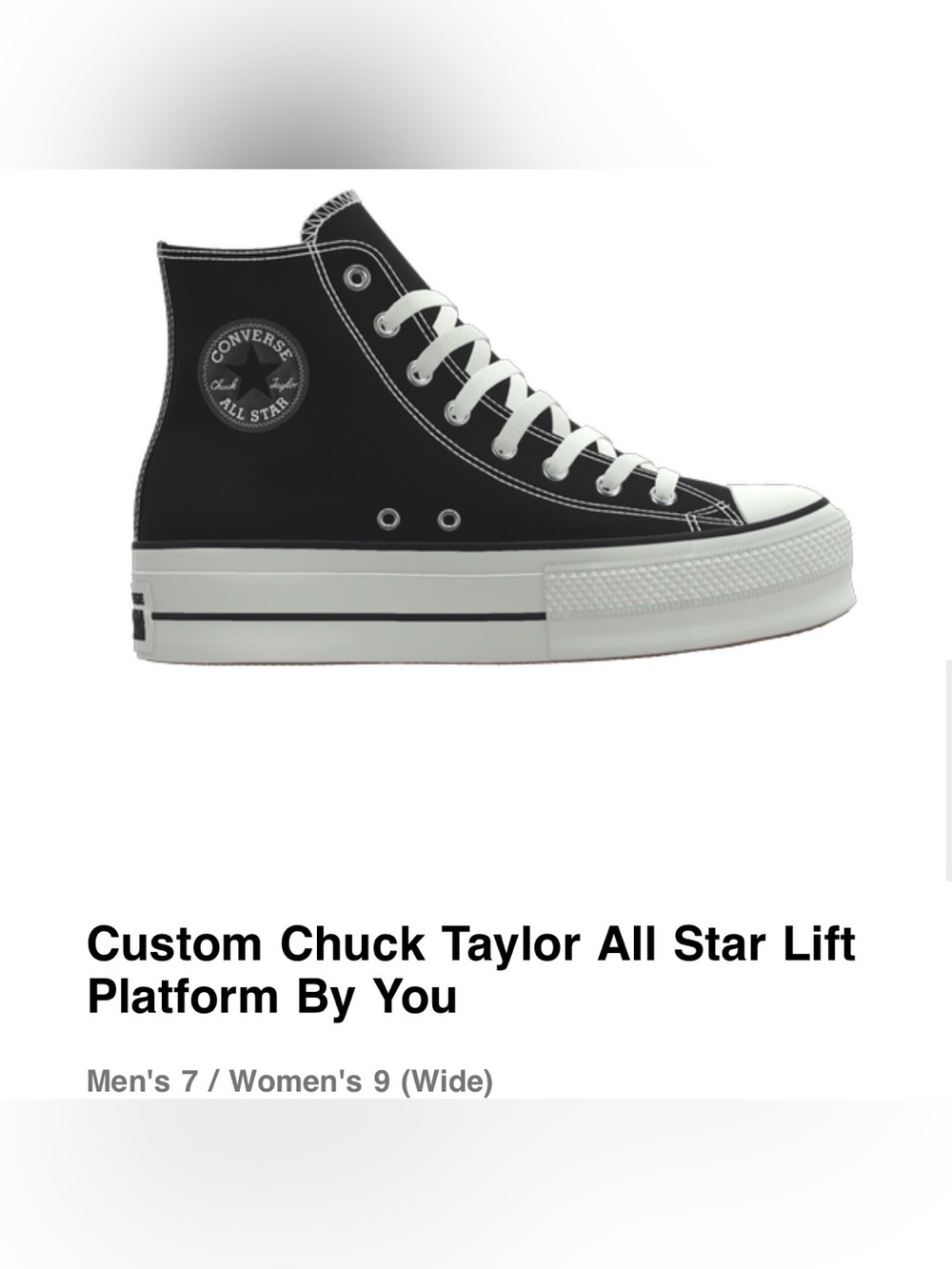 Converse Black High-Top Platform Sneakers